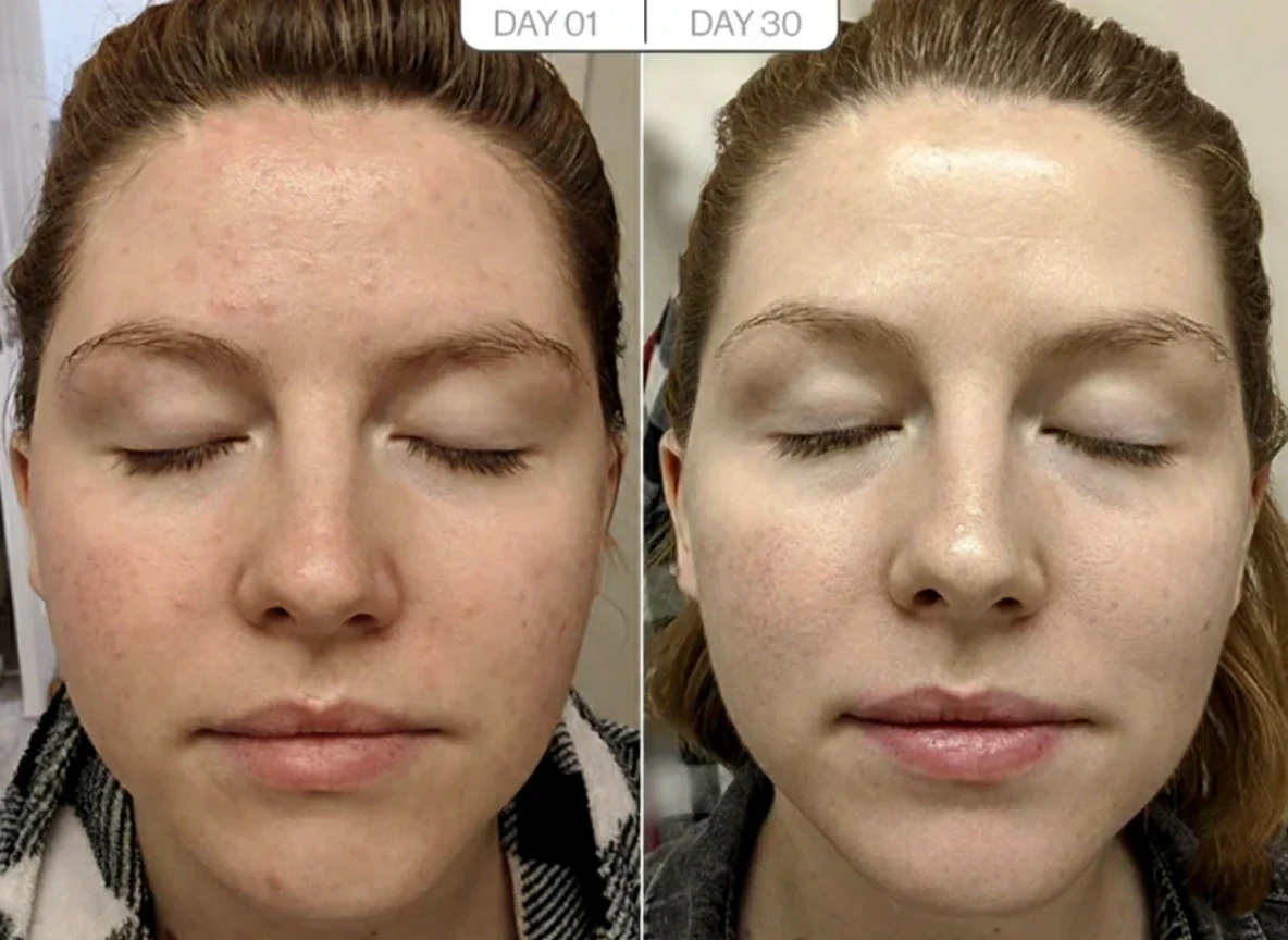 Forehead lines before and after result