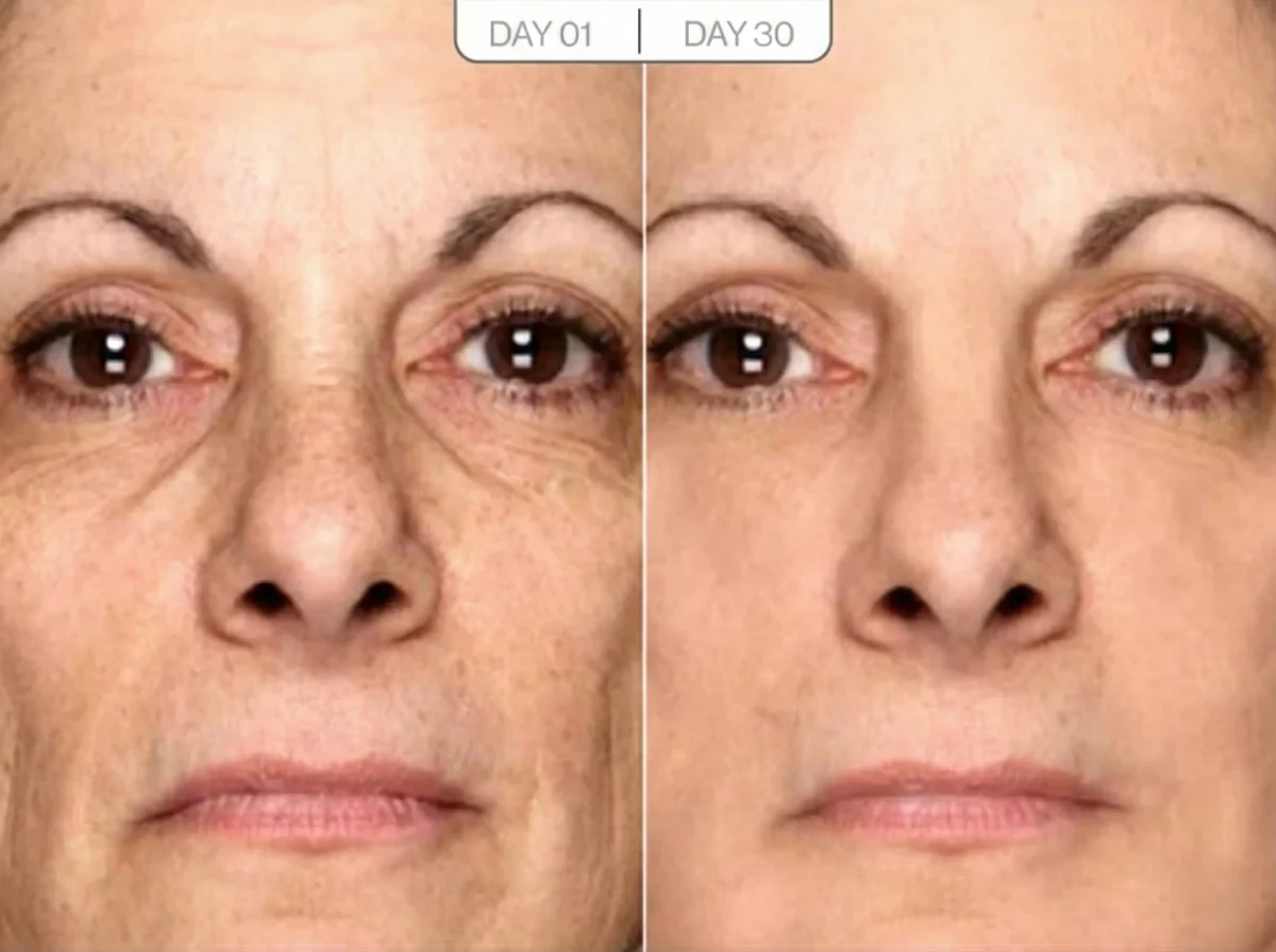 Under eye bags before and after result