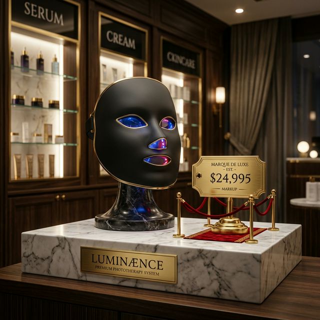 Premium LED face mask price comparison concept